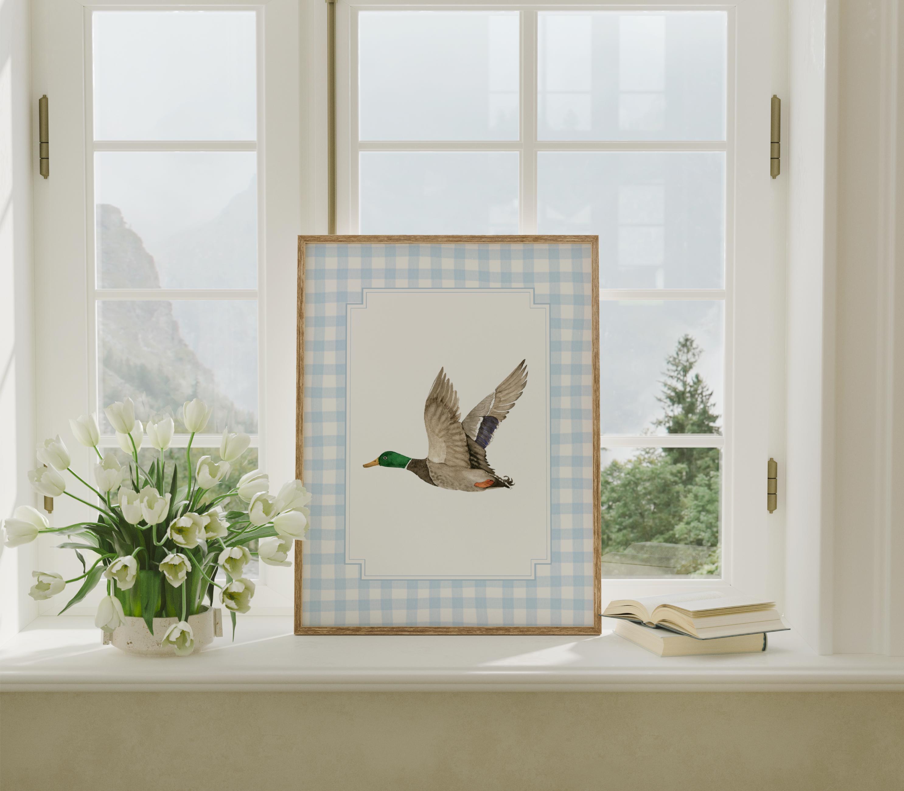Set of 3 Duck Nursery Wall Art, Mallard Duck Wall Decor, Baby Boy Room ...