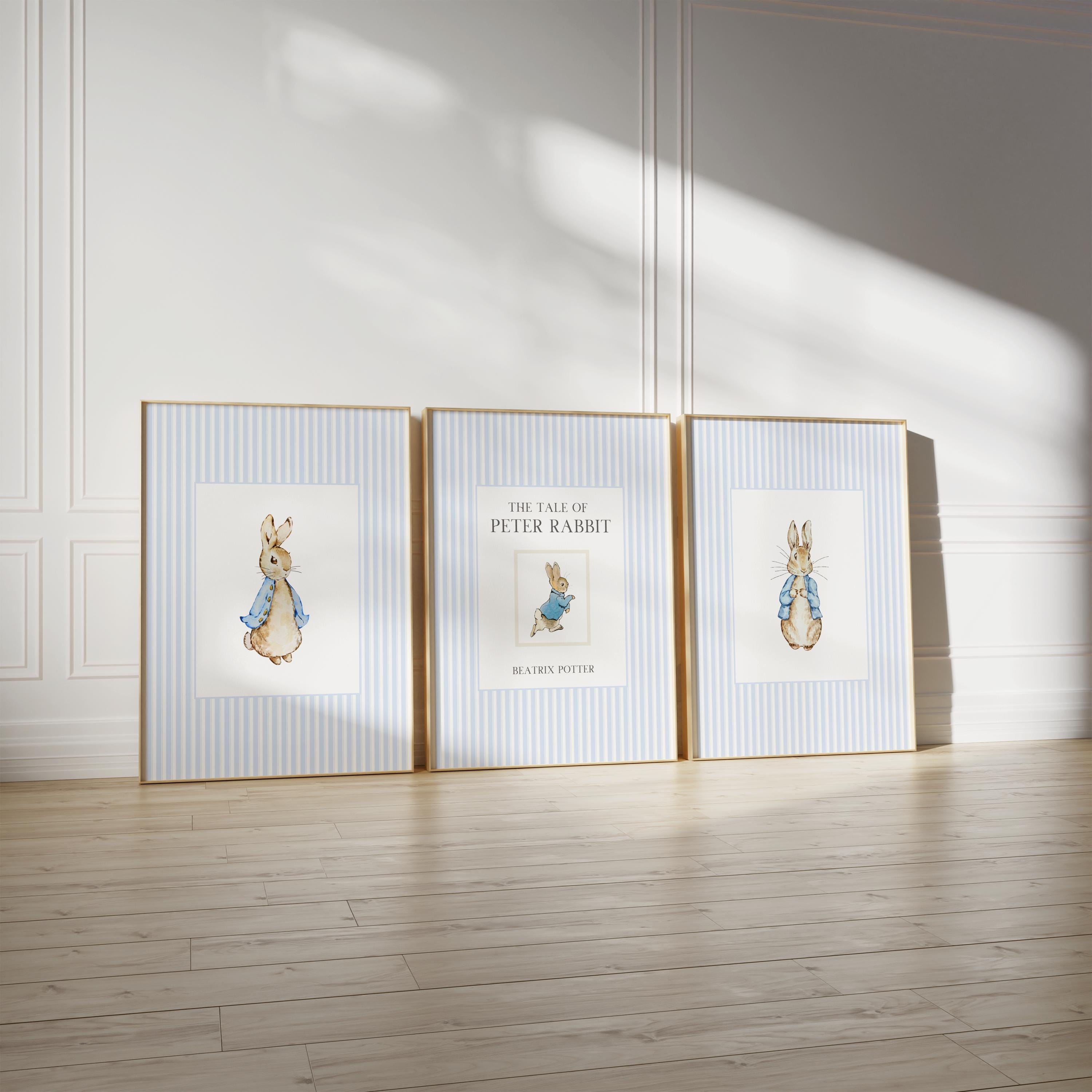 Peter Rabbit Nursery Decor, Vintage Beatrix Potter Prints, Gender ...