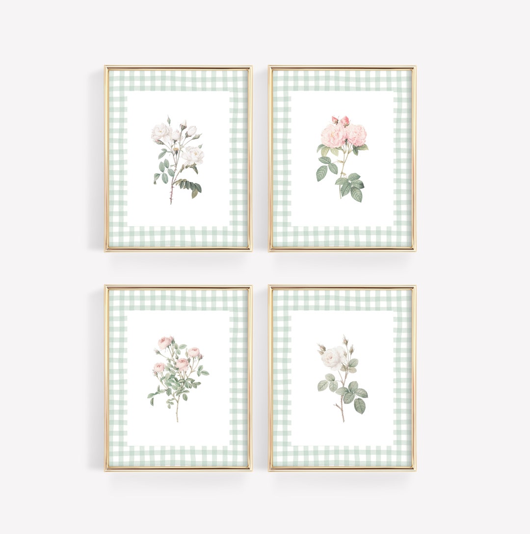 Wildflower Nursery Wall Art, Vintage Botanical Print Set, Watercolor Floral Wall Decor, Girls ...