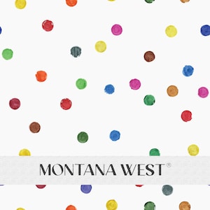 Colorful Polka Dots Seamless Pattern, Digital Watercolor Grunge Colorful Polka Dots Seamless Pattern File for Commercial Use, Rainbow Dots