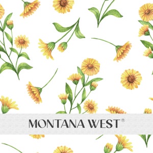 Calendula Seamless Pattern, Digital Watercolor Calendula Floral Seamless Pattern for Commercial Use, Floral Seamless Pattern