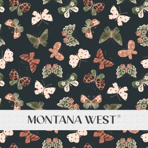 Earthy Butterflies Seamless Pattern, Digital Watercolor Cute Butterflies Seamless Pattern File for Commercial Use, Boho Seamless