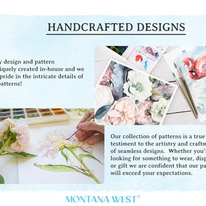 May include: Handcrafted watercolour designs featuring a pink flamingo, floral patterns, and a close-up of a painter's hand adding details to a pink peony.