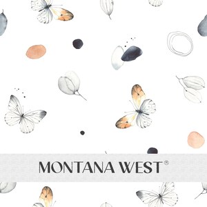 Abstrakta fjärilar sömlösa mönster, digital akvarell enkla fjärilar och prickar sömlösa mönsterfil för kommersiellt bruk, minimal