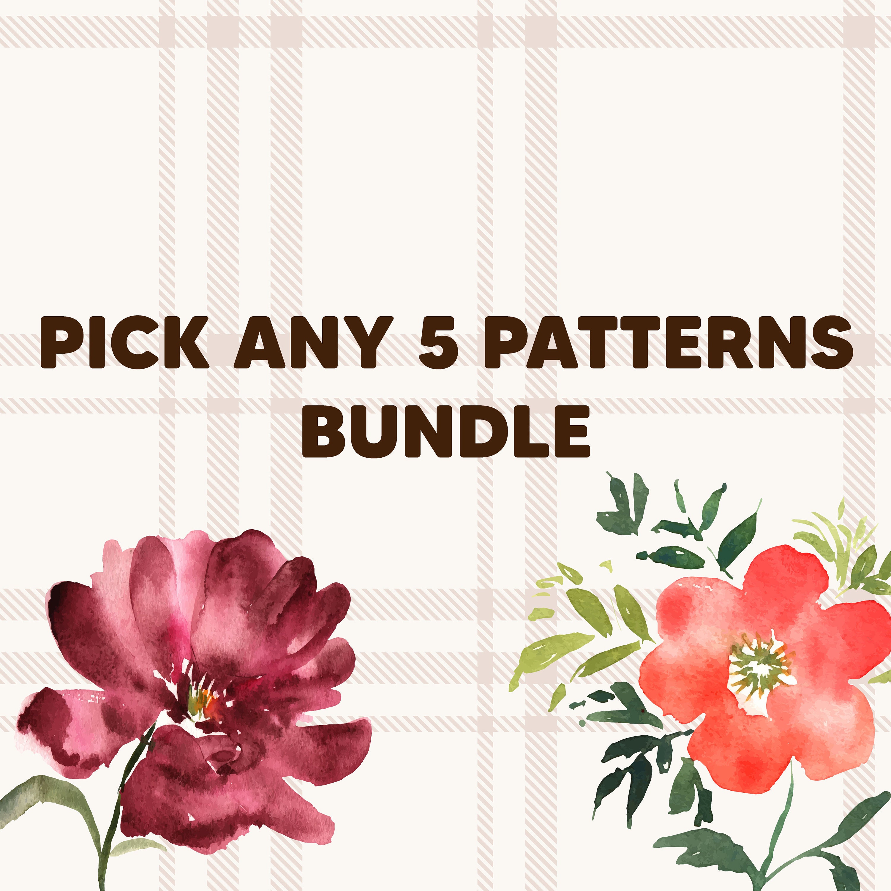 Pick ANY 5 Seamless Patterns Bundle - Etsy