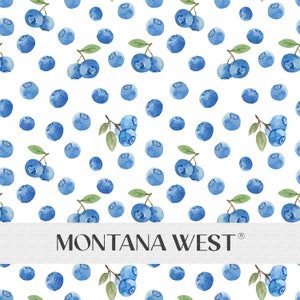 Blueberries Seamless Pattern, Digital Watercolor Cute Blueberries Seamless Pattern File for Commercial Use, Fruit Seamless, White Background