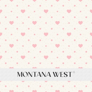 Retro Pink Hearts and Dots Seamless Pattern, Digital Cute Vintage Style Hearts and Dots Seamless Pattern File for Commercial Use, Wallpaper