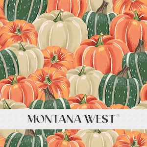 Fall and Autumn Pumpkins Seamless Pattern, Digital Hand-Drawn Packed Pumpkins Seamless Pattern File for Commercial Use, Fall, Thanksgiving