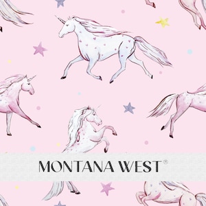 Unicorns Seamless Pattern, Digital Watercolor Hand-Drawn Cute Unicorns Stars Seamless Pattern File for Commercial Use, Nursery Seamless Pink