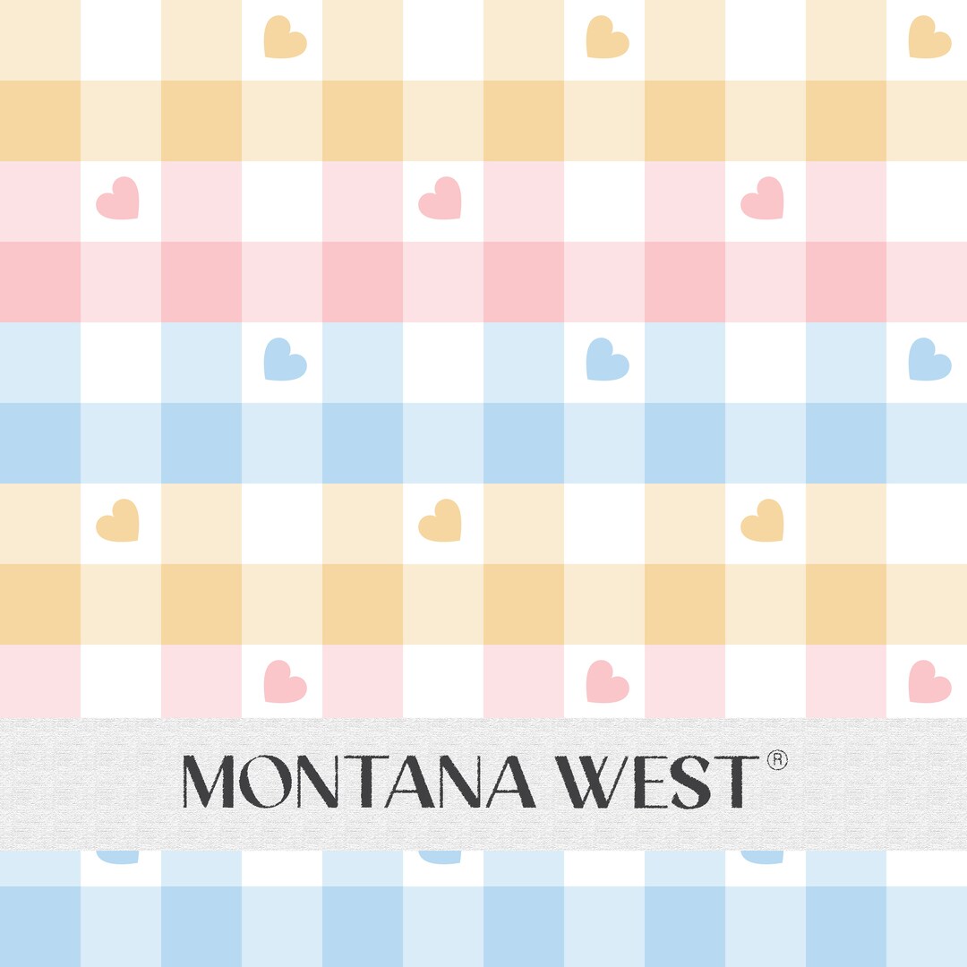 Checkered Pastel Seamless Pattern, Digital Pastel Gingham Hearts ...