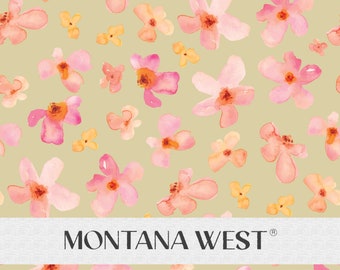 Pink Flowers Seamless Pattern, Digital Watercolor Pink Floral Repeat Seamless Pattern File for Commercial Use, Textile Pattern, Scrapbook