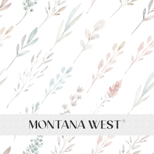 Gentle Floral Seamless Pattern, Digital Hand-Drawn Soft Plants Flowers Seamless Pattern File for Commercial Use, Spring Summer Floral