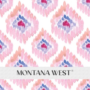 Watercolor Tribal Seamless Pattern, Digital Watercolor Cute Pink Ethnic Ornamental Seamless Pattern File for Commercial Use, Abstract Tribal