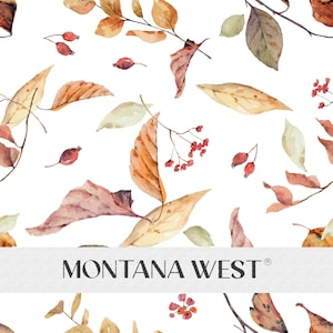 Fall Leaves Seamless Pattern, Digital Watercolor Fall Leaves Seamless Pattern for Commercial Use, Fall Digital Pattern File White Background
