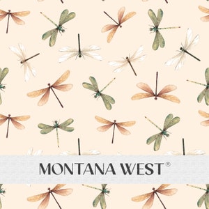Dragonflies Seamless Pattern, Digital Watercolor Dragonflies Seamless Pattern File for Commercial Use, Insect Seamless, Boho Seamless, Beige