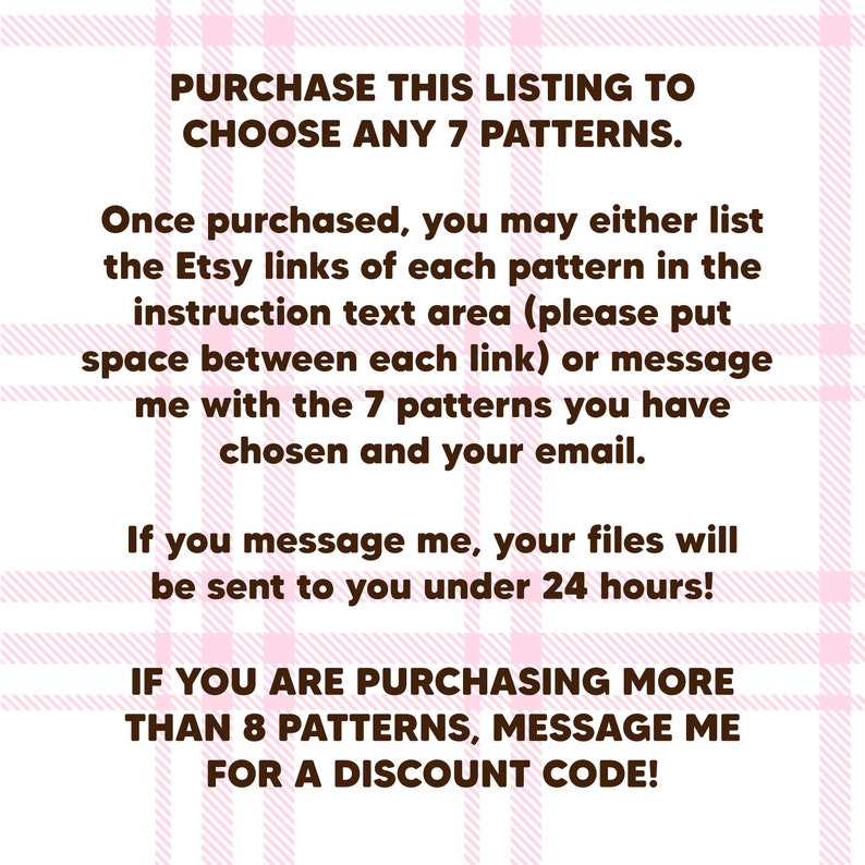 Pick ANY 7 Seamless Patterns Bundle - Etsy