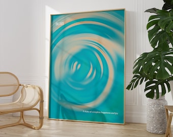 BLISS Emotion Aura Poster - Printable Wall Art - Minimal Design - Spiritual Art