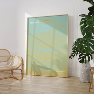 Póster SERENITY Emotion Aura - Arte mural imprimible - Diseño minimalista - Arte espiritual