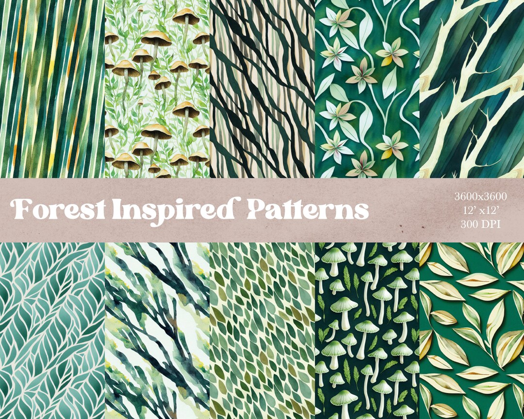 Update Inspired Pattern Forest Inspired Patterns - Seamless Patterns for Your Designs and ...