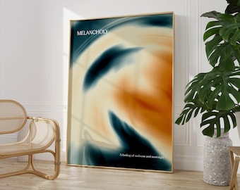 MELANCHOLY Emotion Aura Poster - Printable Wall Art - Minimal Design - Spiritual Art