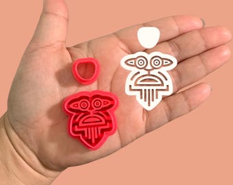 Aztec-Style Earring P Clay Cutter