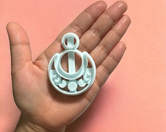 Earring Moon clay cutter | Mystical Clay cutter | Polymerclay mystical clay cutter