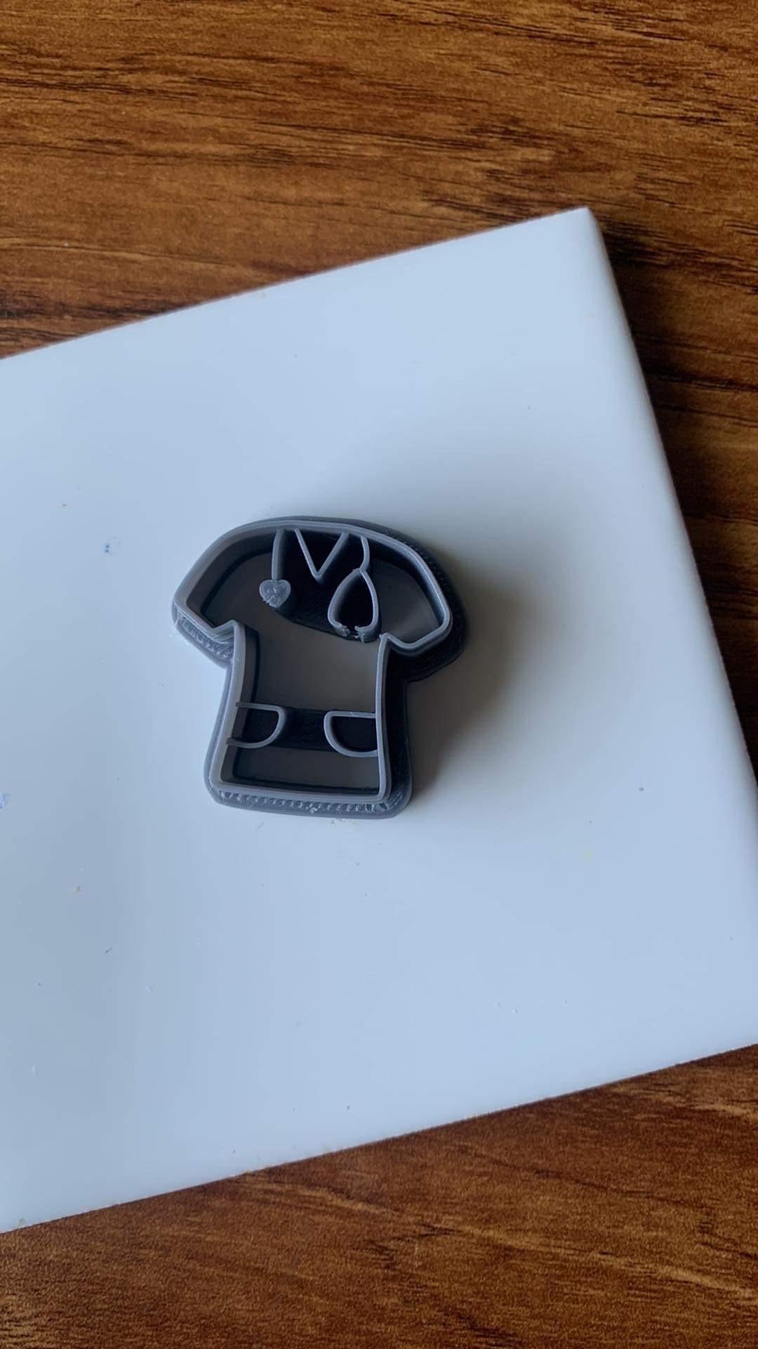 Nurse Scrub Clay Cutter: Polymer Clay Jewelry Tool