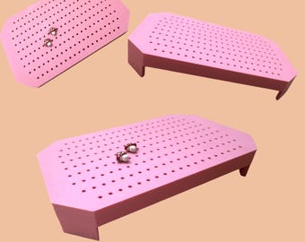 Matte Pink Stud Earring Jig: Clay Earring Drying Support