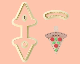 Pizza Key chain clay cutter