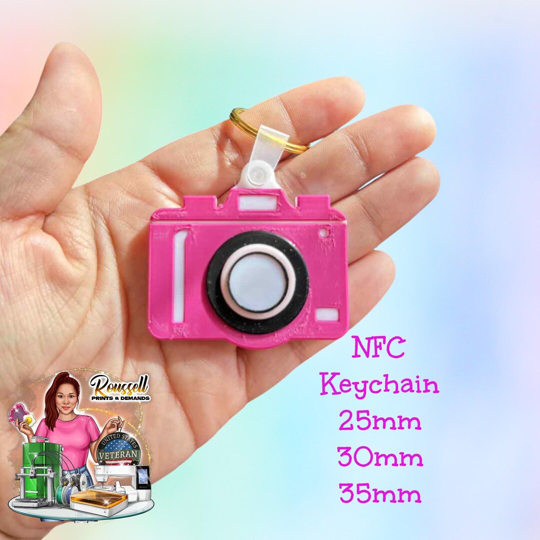 Camera NFC Keychain 3d Printed - Etsy