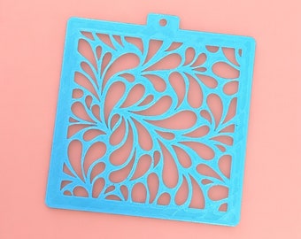 Splash Drop Stencil: Polymer Clay & Cookie Art (3.8 x 3.8)