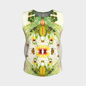 Coneflower and Butterflies Loose Tank