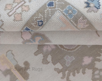 Pastell oushak Teppich Beige und Blau Oushak Bereit zum Versand (In jeder Größe !!!!!) Geometrische Knoten Moderne Oushak Teppich schnelle Lieferung