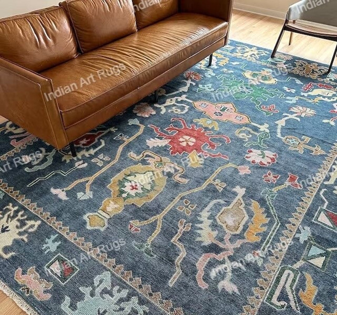 Blue Pastel Antique and Beautiful Design Rug 8x10, 9x12, 10x14 12x15