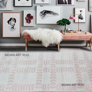 Unique Pastel Rug Rose Pink and ivory 8x10,9x12,10x14 12x15 Hand Knotted Traditional Persian Vintage,for Bedroom,For Living room.