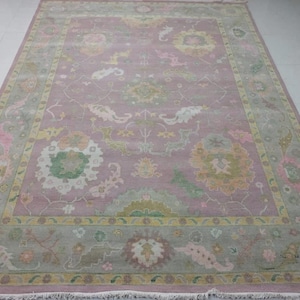 8x10 Light purple and green goushak made to order floral patterns contemporary design large are rug FOR ANY SIZE!!!!!