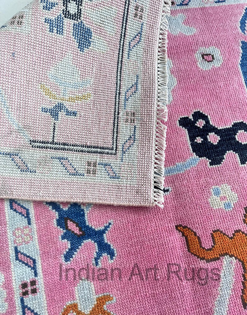 9X12 Authentic Pink Sage in Oushak Made to Order in Any Size Geometric