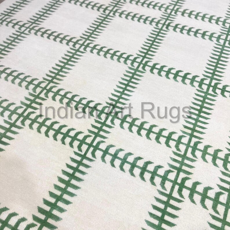 8x10 Awsome Green And White  Oushak Made to Order (In Any Size!!!!!) Knotted Modern Oushak rug/ large area rug/pastel/sage/muted oushak rug.