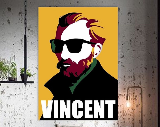 Portrait of Vincent Van Gogh, wall decoration, canvas print, picture or aesthetic poster.