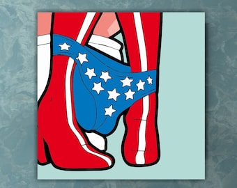Super Woman Pop Art, poster or canvas painting to hang, home office decor