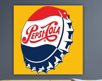 Andy Warhol Pepsi-Cola pop art poster or aesthetic painting, interior wall decorations, canvas print.