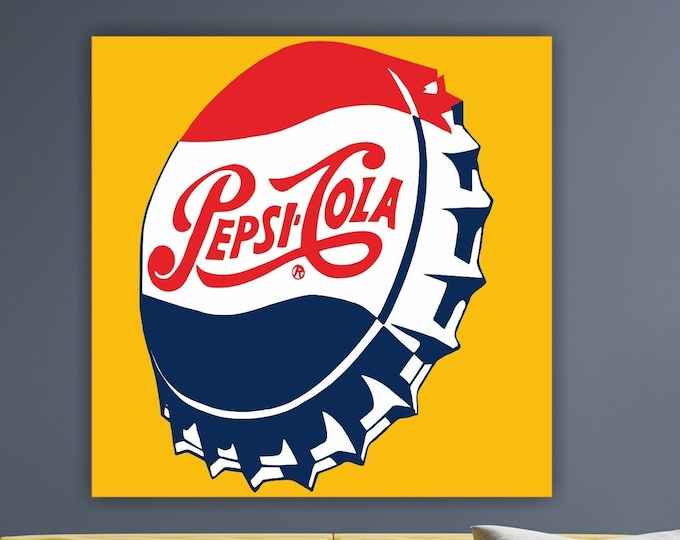 Pop Art, Andy Warhol Pepsi-Cola poster or aesthetic painting, interior wall decoration, canvas print.