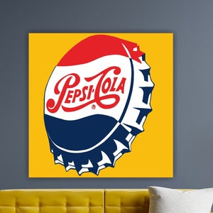 Andy Warhol Pepsi-Cola pop art poster or aesthetic painting, interior wall decorations, canvas print.