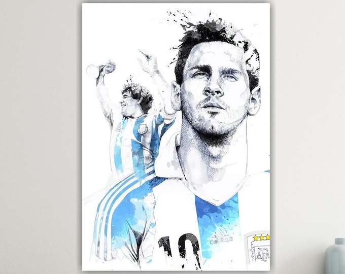 World Champion poster or canvas picture, Argentina Campeón canvas print, aesthetic wall decorations.