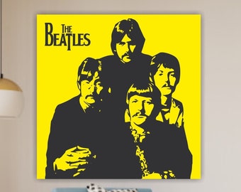 Music band iconic poster or painting, canvas print, home wall decor.