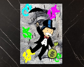 Canvas Print, Poster or Modern Pop Art Painting, Monopoly. Home Office Decor, Interior Decoration.