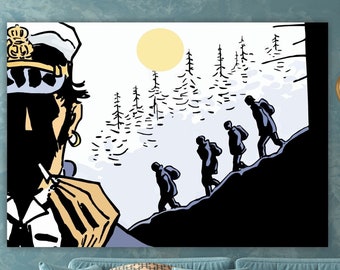 Corto Maltese Midnight, poster or canvas painting, interior wall decoration, canvas print.
