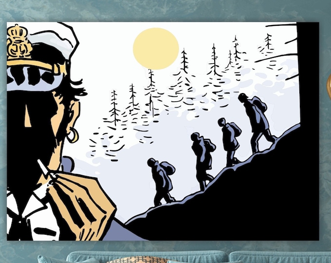 Corto Maltese Midnight, poster or canvas painting, interior wall decoration, canvas print.