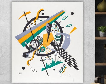 Kandinsky Abstract Wall Art Print, Geometric Poster or Picture, Interior Wall Decoration, Kleine Welten IV.