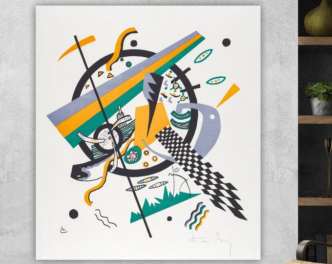 Kandinsky Abstract Wall Art Print, Geometric Poster or Picture, Interior Wall Decoration, Kleine Welten IV.